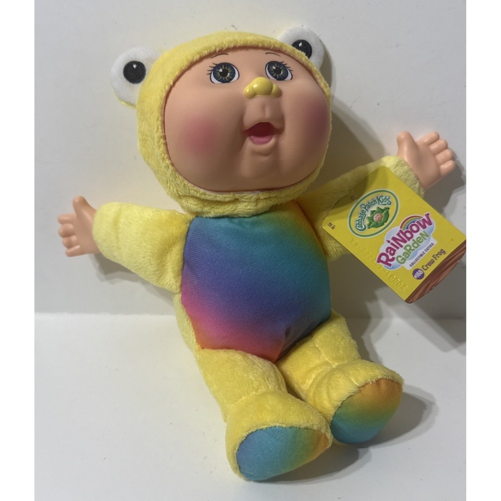 Cabbage Patch Kids Cuties #168 Crew Frog Rainbow Garden 9"‎ Soft Body Doll 2021